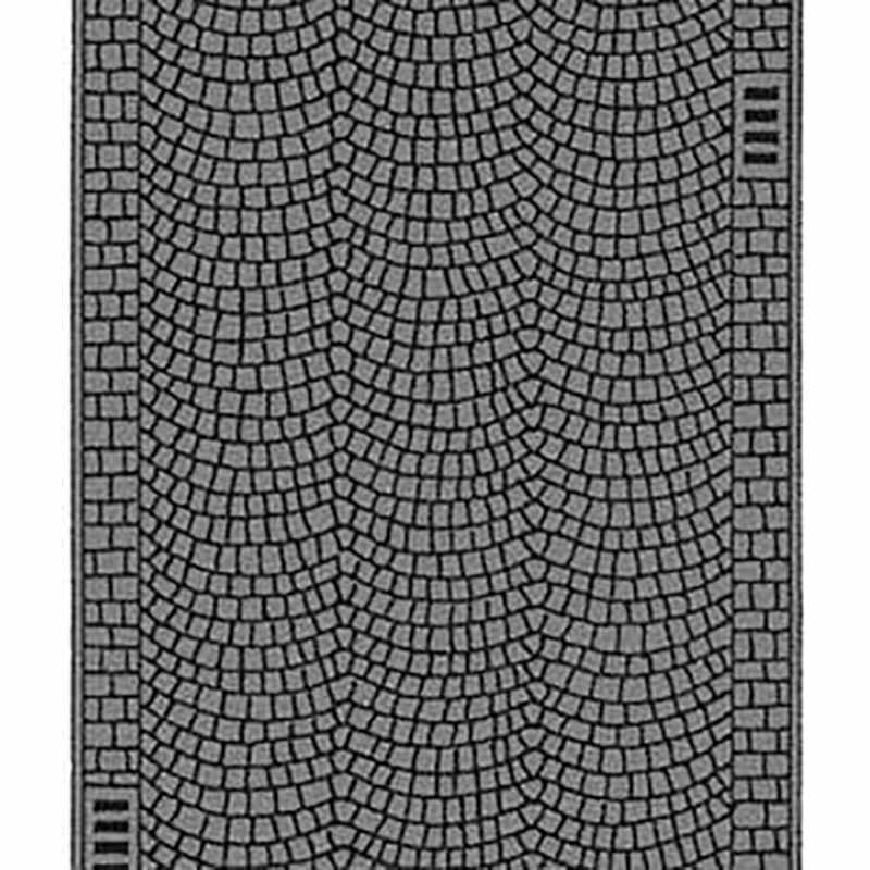 Noch N Gauge Cobbled Pavement 100x4cm - Dream Steam